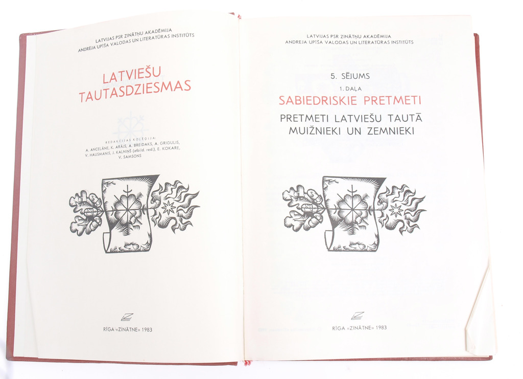 6 volumes of Latvian folk songs/Grāmatas Latviesu tautasdziesmas 6 sējumi