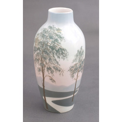 Porcelain vase Trees