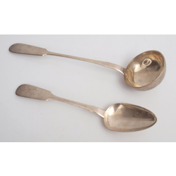 Silver set - soup cup and spoon