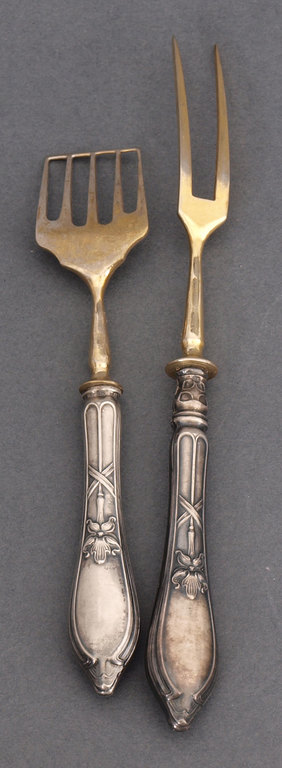 Silver forks (2 pcs.) with guilding
