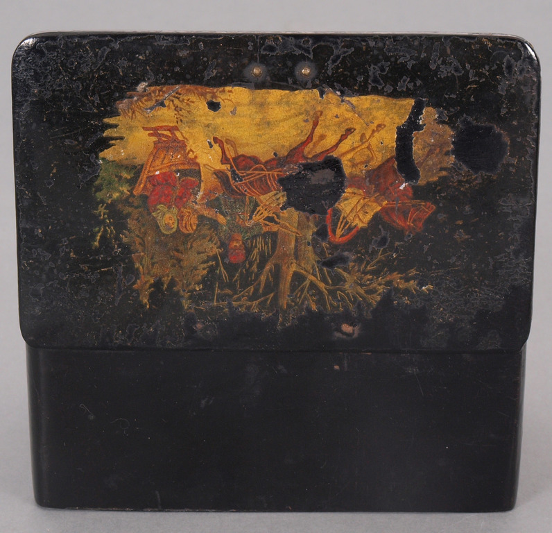 Wooden box with painting