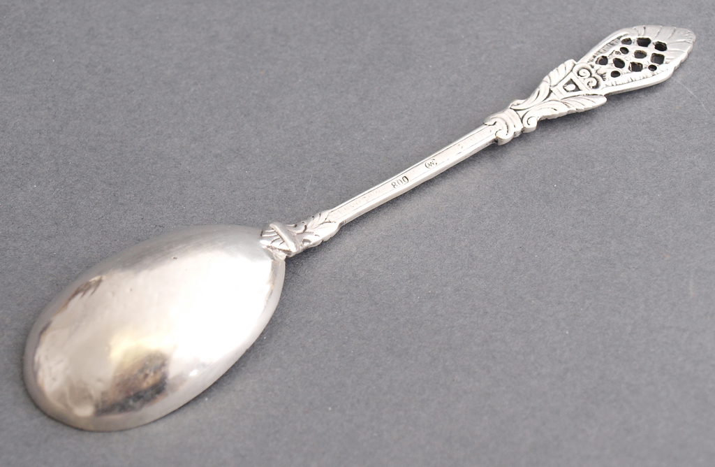 Art Nouveau silver sugar spoon