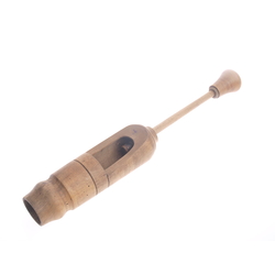 A wooden device for closing wine bottle corks