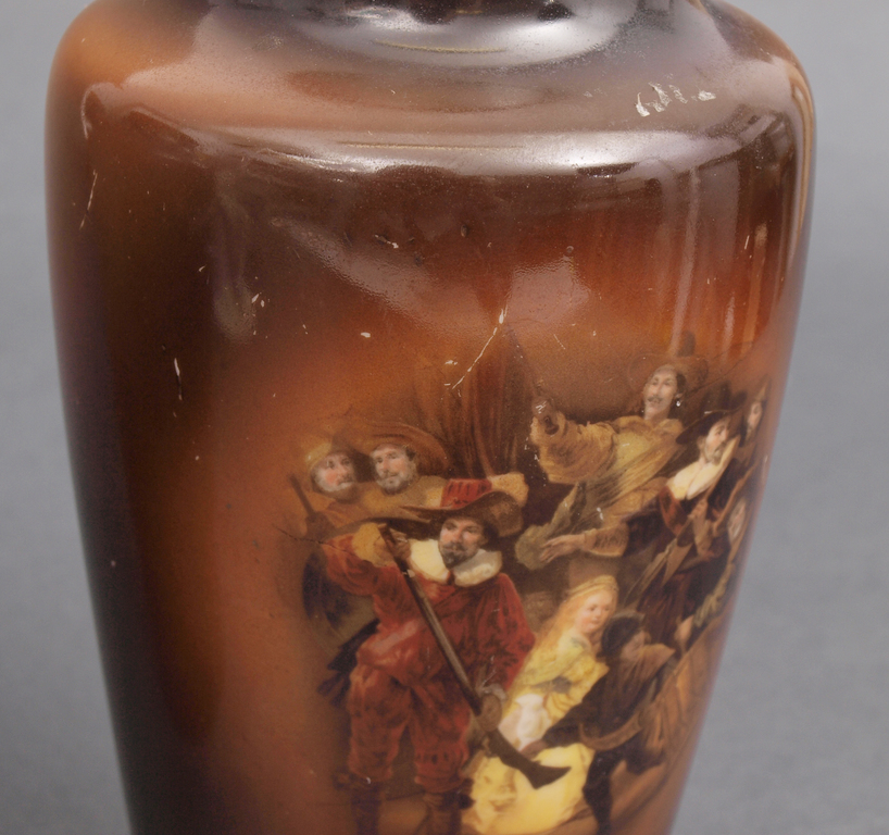 Porcelain vase's 2 pcs. with painting of Rembrandt 