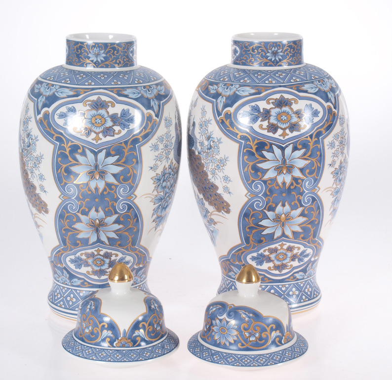 Porcelain vases - urns (2 pcs.)