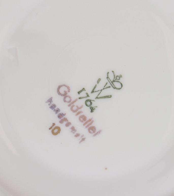 Porcelain trio - cup, saucer, plate