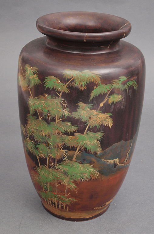 Деревянная ваза с роспись