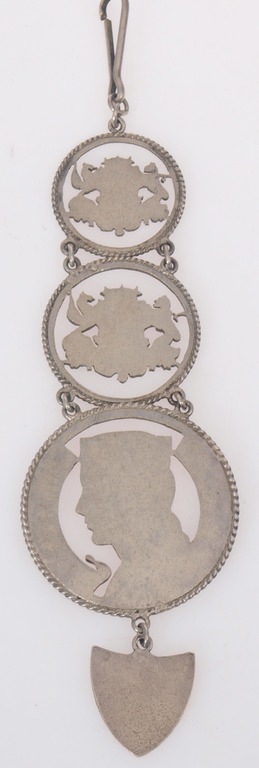 Chain for watch made from 5,2 and 1 Lats coin