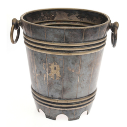 Silver-plated metal champagne bucket