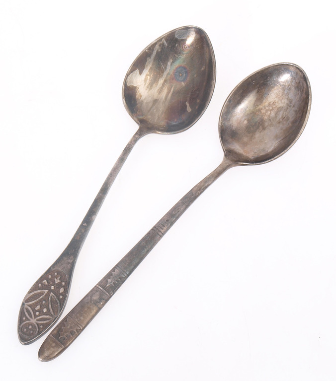 Two silver spoons