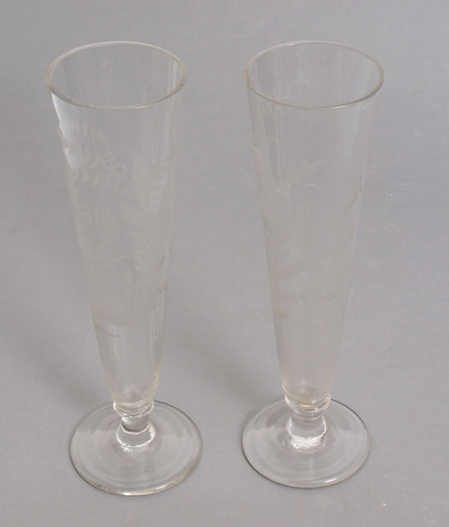 Glass glass for champagne 2 pcs.