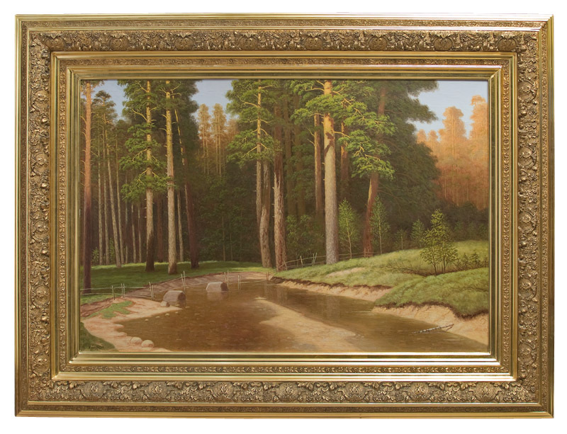 A copy of the Ivan Shishkin paintings "Mastpriežu grove"
