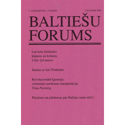 Baltiešu forums, 1. numurs