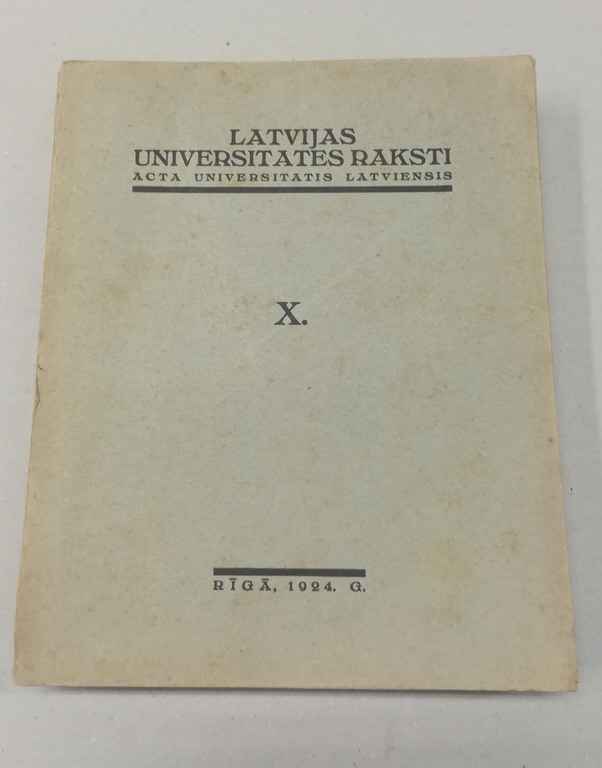 Articles by the University of Latvia (Volume X)