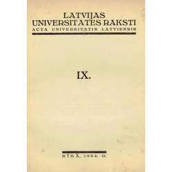 Latvijas universitātes raksti (IX sējums)