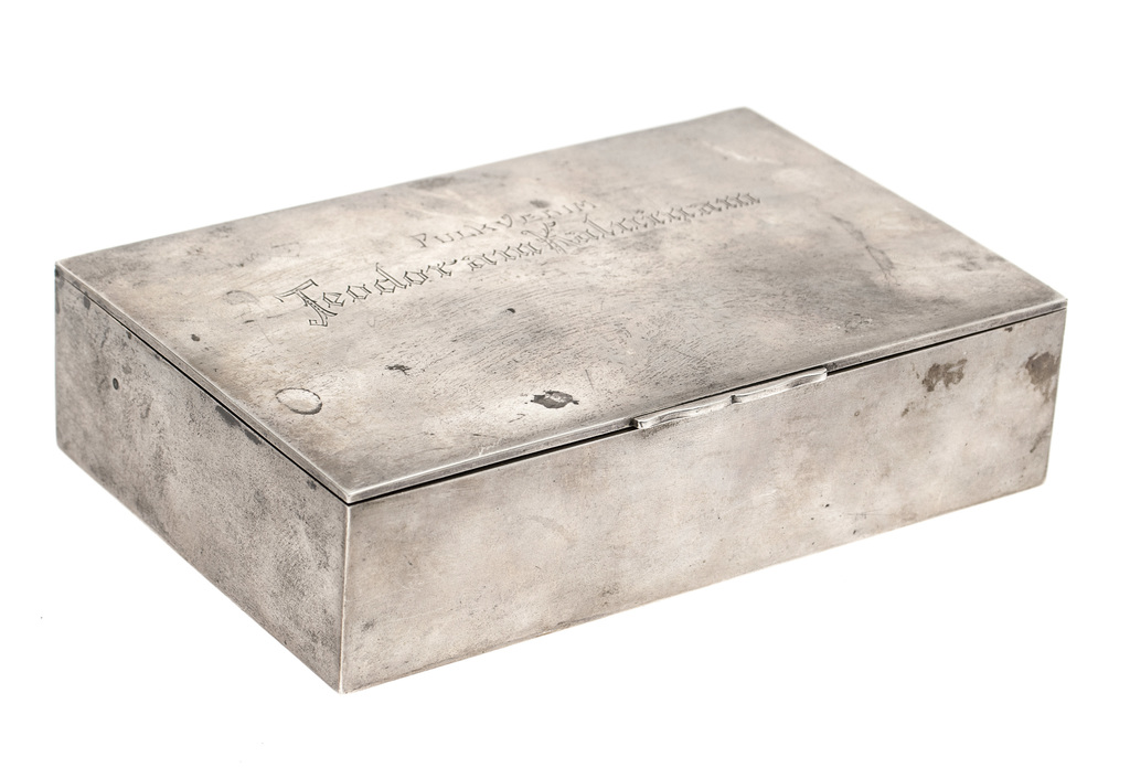 Silver cigar box