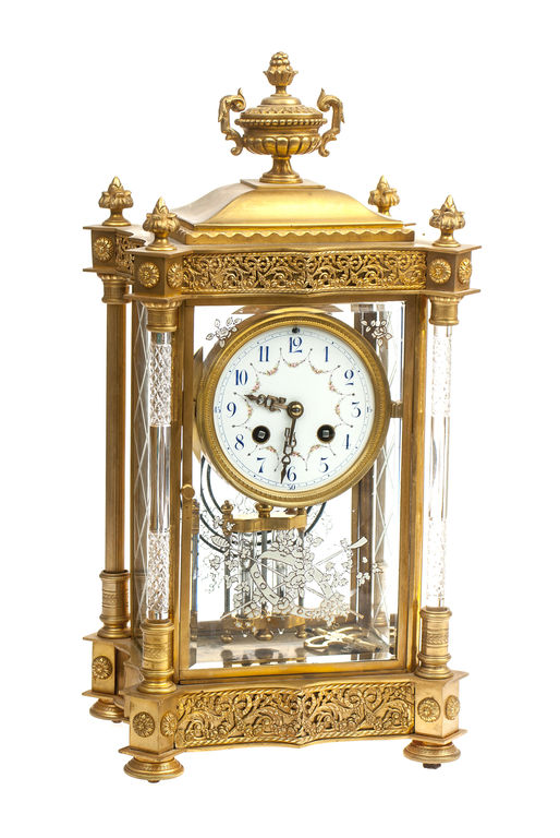 Gilded bronze clock