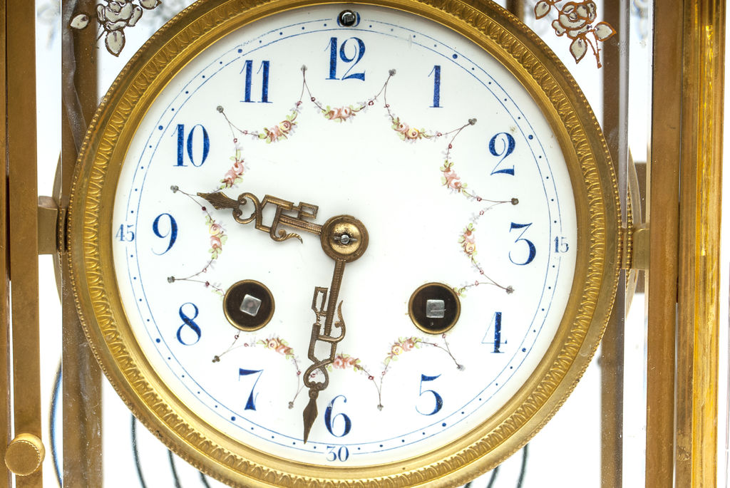 Gilded bronze clock