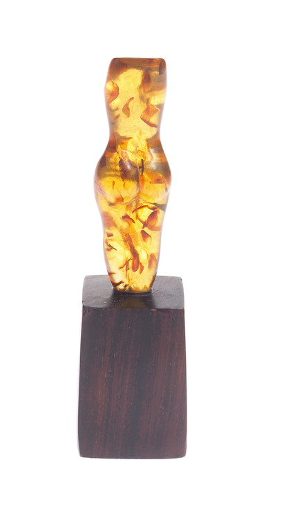 Amber figurine of the karagassis base