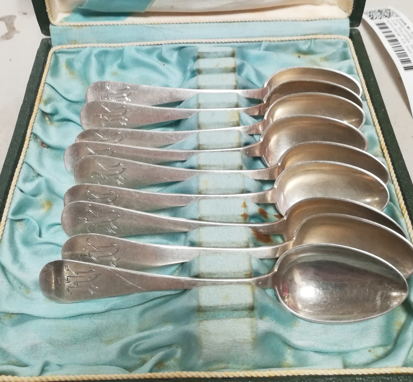 Set of 9 silver spoon's in original box