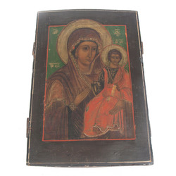 Wooden icon with painting 