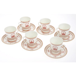 Porcelain cofee/tea set for 6 persons 