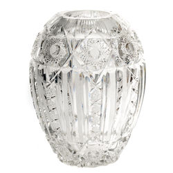 Art deco style crystal bowl-vase