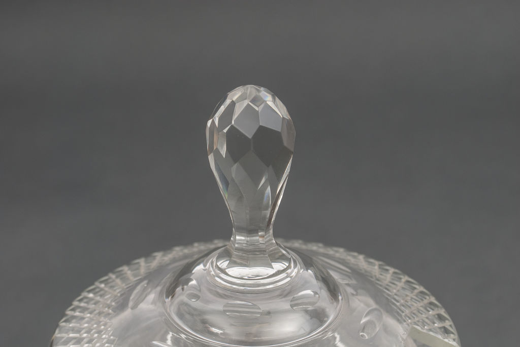 Crystal jam bowl with lid