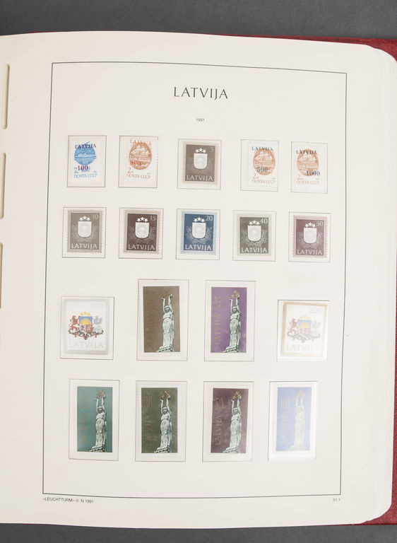 Latvian stamps collection, 1991-2007