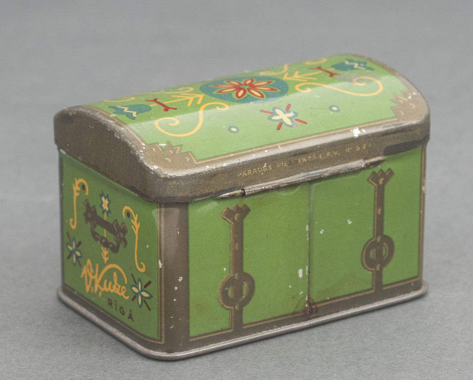 After sketch of Ansis Cīrulis made metal box for sweets
