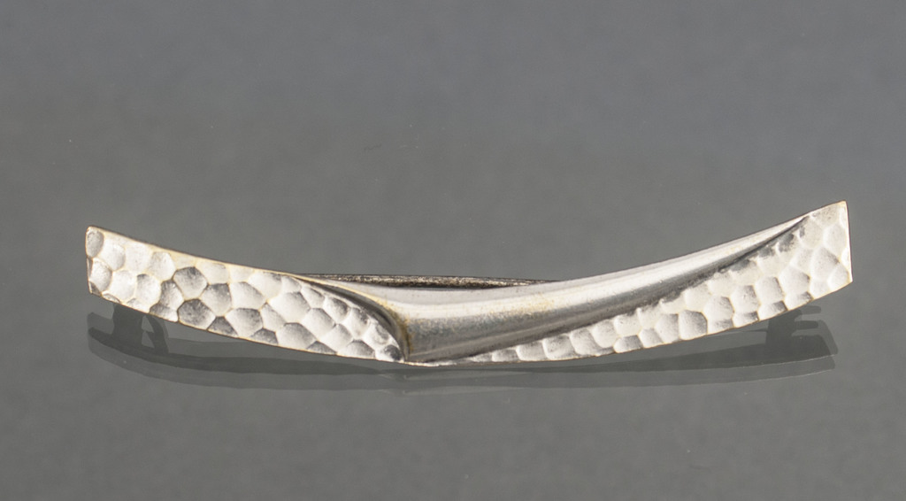 Silver brooch in style Art deco
