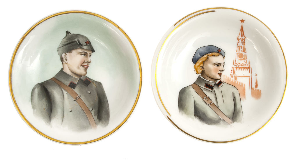 Two decorative porcelain plates