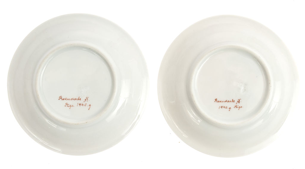 Two decorative porcelain plates