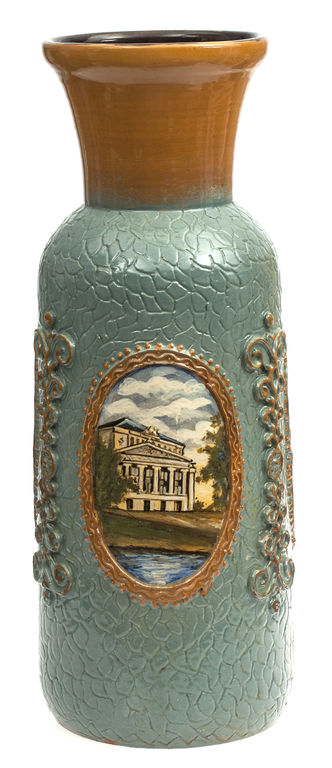 Керамическая ваза с видом на Ригу