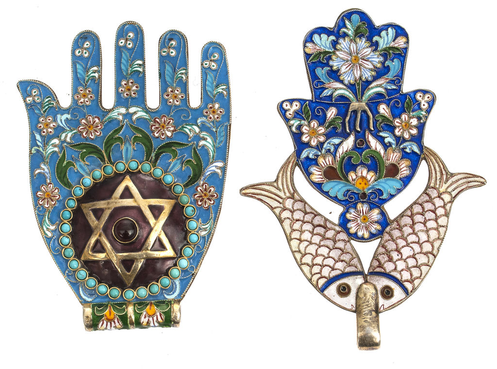 Серебряний декор с еврейской символикой (2 шт.)