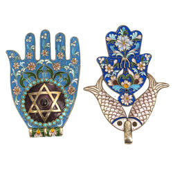 Silver decoration with Jewish symbolism (2 pcs.)