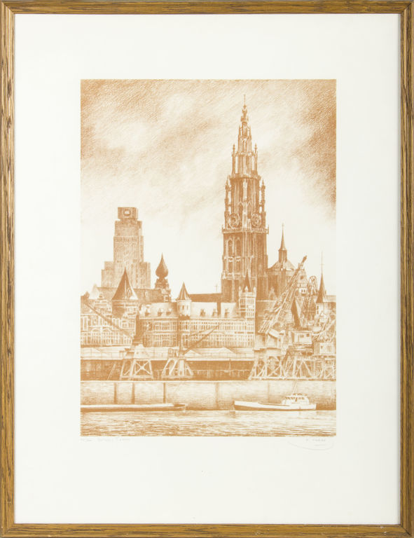 Pilsētas skats - Antverpenes tornis