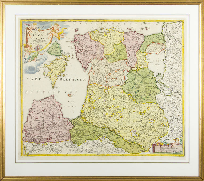 Livonijas un Kurland (Kurzemes) karte