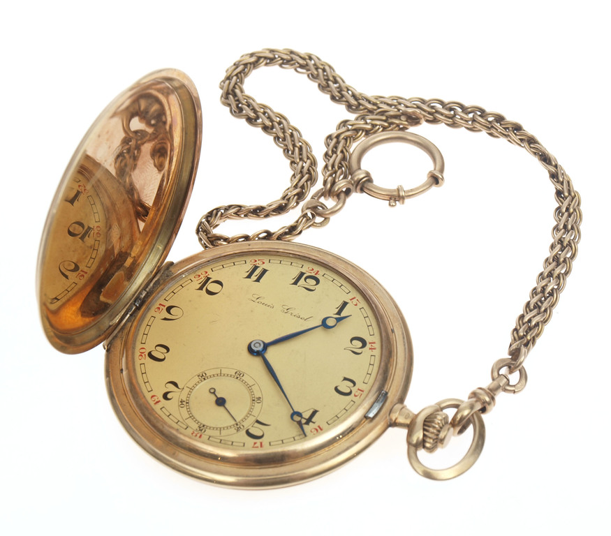Золотие карманные часы Louis Grisel