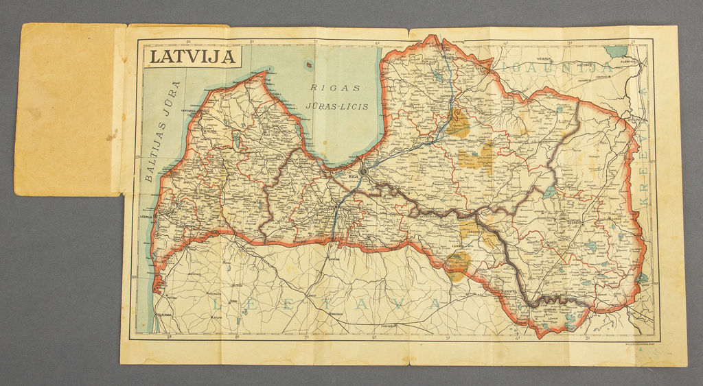 Latvian pocket map