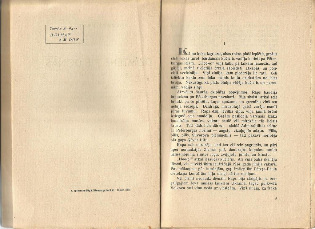 Theodor Kroger, Grāmata 