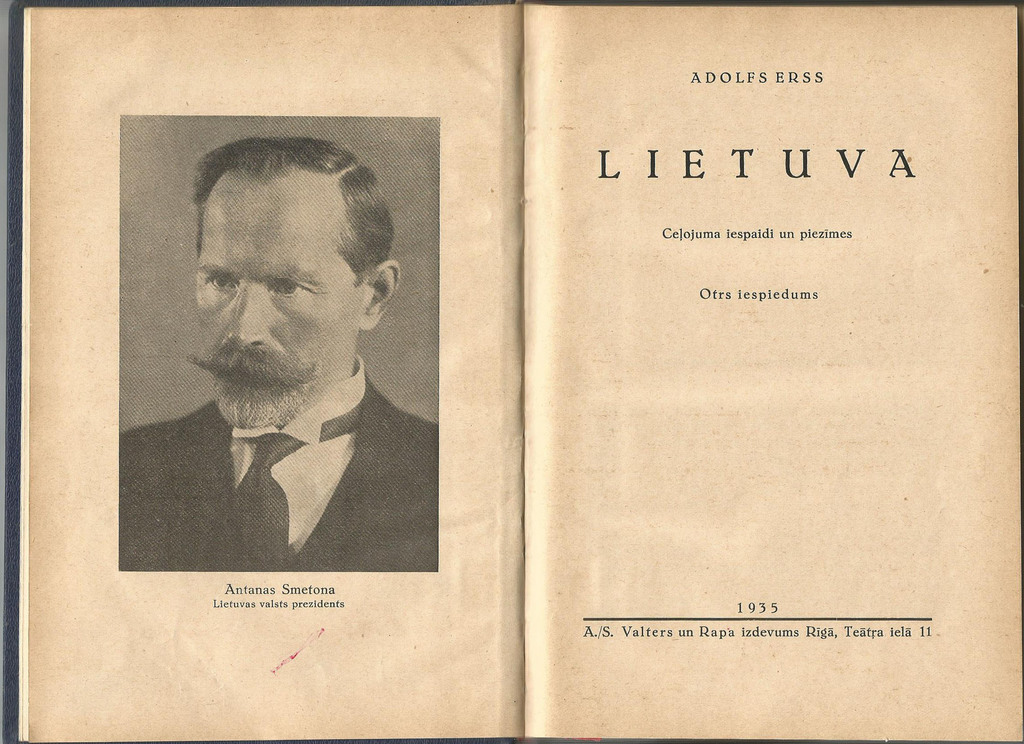 Adolfs Erss, Lietuva (Ceļojuma iespaidi un piezīmes)