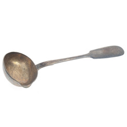 Silver sauce spoon