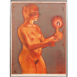 Girl with a candle