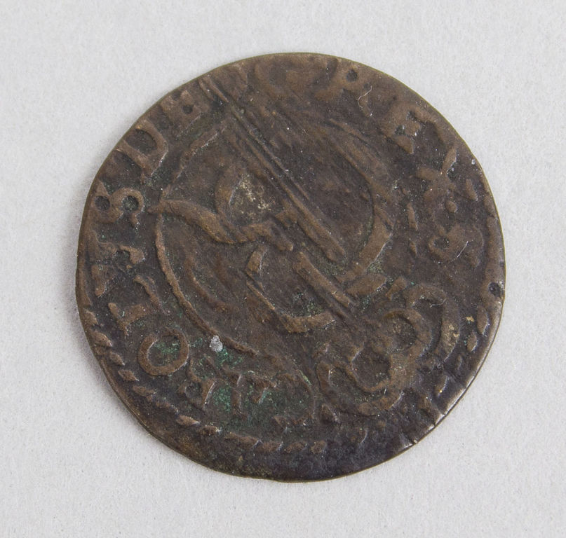 Silver Livonian Shilling, 1667 Chalet in Riga