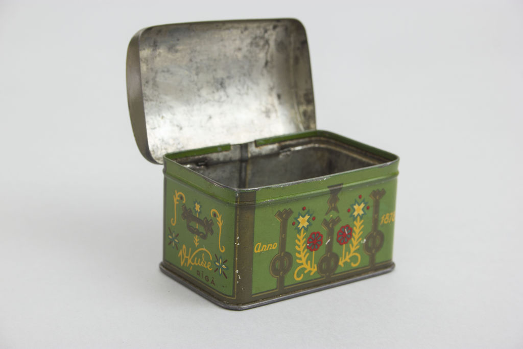 A metal box made by A. Cīrulis meta