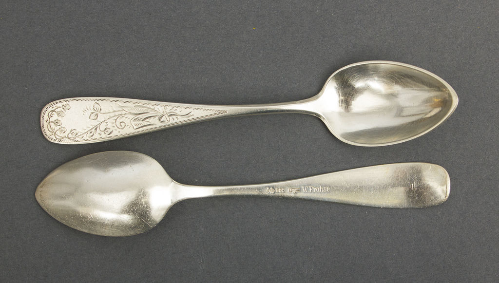 Art Nouveau style silver spoon set with original box (6 pcs.)