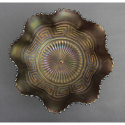 Glass plate with Roman pattern