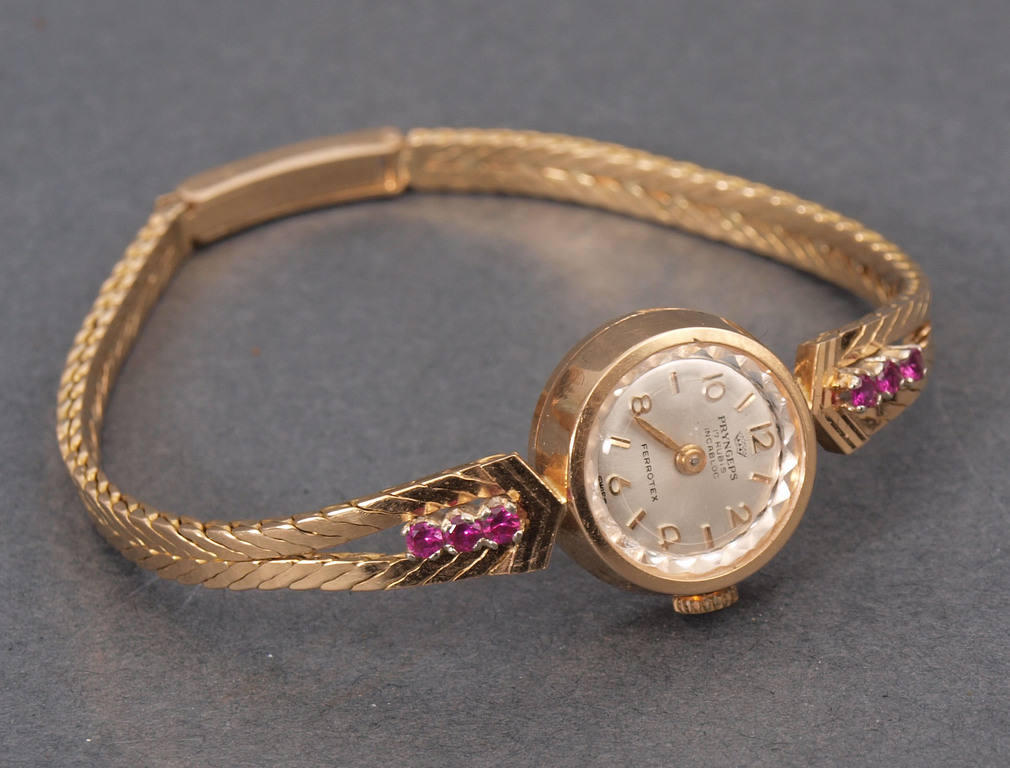 Zelta sieviešu rokas pulkstenis 