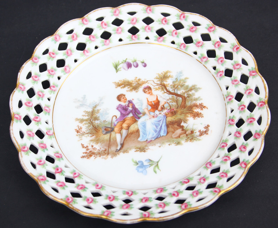 Porcelain plate's set - 5 small, 1 big